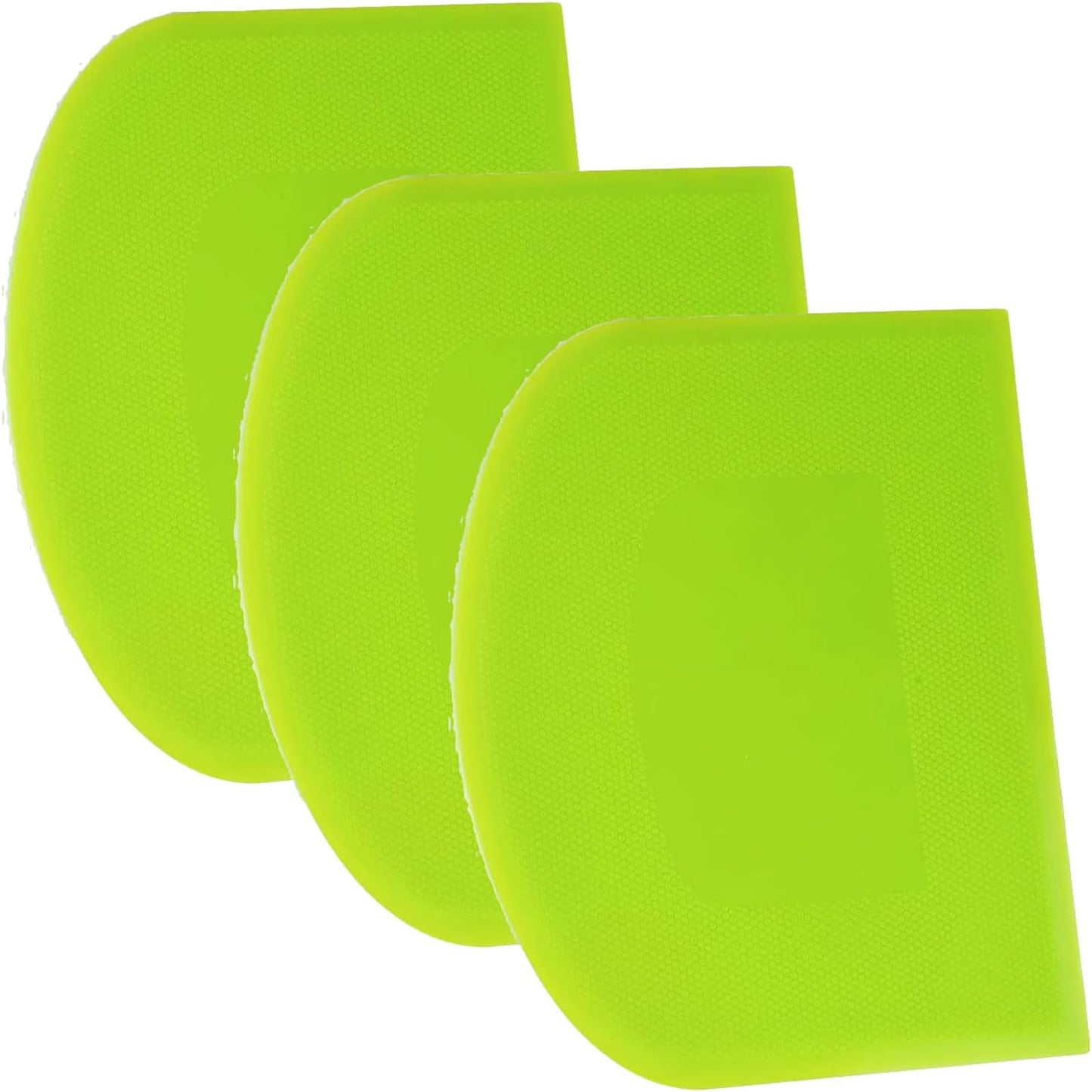 SURDOCA Dough Scraper Bench Scraper - 3P 4.7x3.7" Plastic Flexible Bowl Scraper, Sharp Edge & Angles Cake Scraper. Non-Slip Bakeware Decorating Tools Sculpting & Modeling Tools - Pure White - Colors A