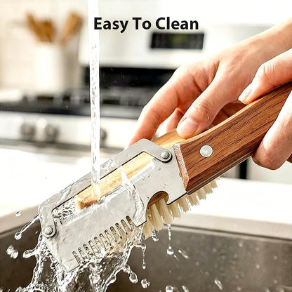 3-in-1 Upgraded Vegetable Peeler with Grater and Bottle Opener, Stainless Steel Kitchen Peeler, Zero Snag Wooden Peeler for Fruits and Vegetables