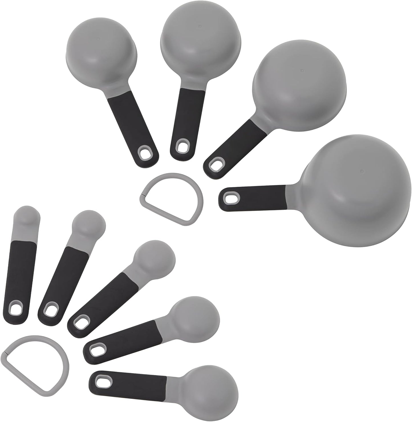 KitchenAid Universal Easy To Read Measuring Cup and Spoon Set with Soft Grip Handle for Maximum Control, Hang Hole and Nesting For Easy Storage, Dishwasher Safe, 9 Piece, Pistachio