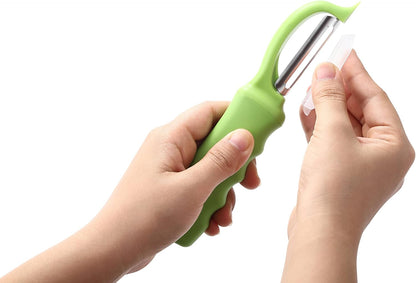 Spring Chef Premium Swivel Vegetable Peeler, Soft Grip Handle and Ultra Sharp Stainless Steel Blades - Perfect Kitchen Peeler For Veggie, Fruit, Potato, Carrot, Apple - Pink Lemonade