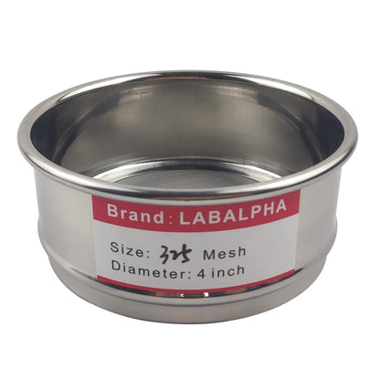 LABALPHA 70 Mesh Lab Sieves, Test Sieve #70 Mesh, 4'' Diameter, 304 Stainless Steel Wire Cloth (0.22mm)