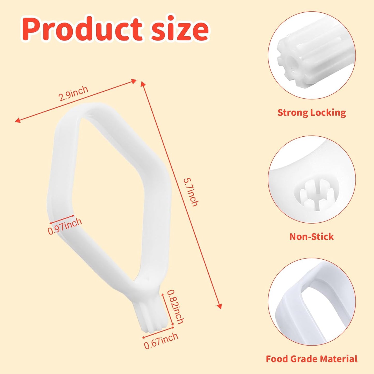 Cookie Paddles for Mixer Plus Universal Blender Biscuit Cake Dough Paddles Household Accessories Replacement Mixing Part - Pack of 2