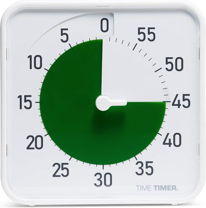 TIME TIMER 8 inch Visual Timer - 60 Minute Kids Desk Countdown Clock with Dry Erase Activity Card, Also Magnetic - for Kids Classroom, Homeschooling Study Tool, Task Reminder, Home and Kitchen Timer