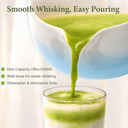 Matcha Whisk Set, Ceramic Matcha Set Includes Bowl & Holder, Bamboo Whisk (Chasen), Scoop, Spoon and Sifter, 6PCS Matcha Kit Covers Everything Needed for Making Matcha (Green)