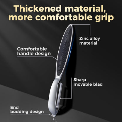 One-piece vegetable peeler with ergonomic non-slip handle and sharp blade, sturdy and durable—the perfect kitchen peelers designed for vegetables, fruits, potatoes, carrots, and apples-black