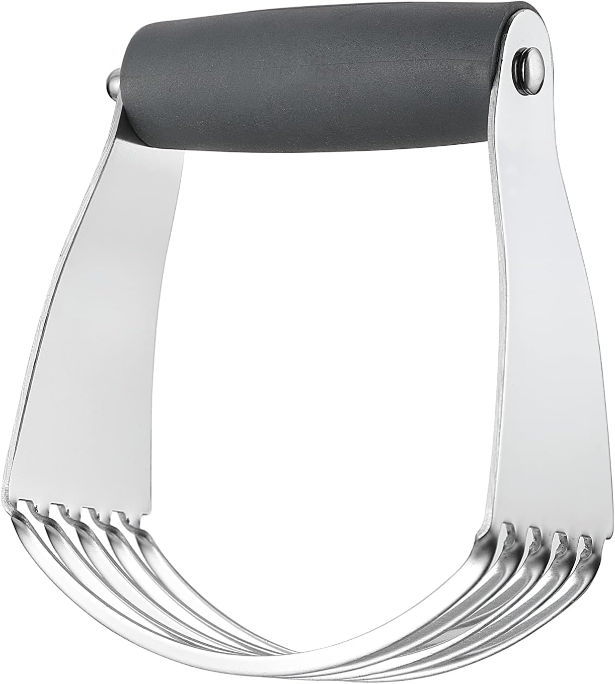 Spring Chef Dough Blender, Top Professional Pastry Cutter with Heavy Duty Stainless Steel Blades, Medium Size, Black