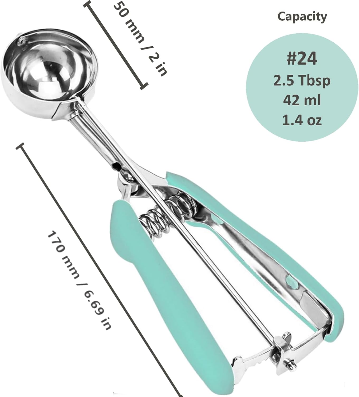 Ice Cream Scoop, 18/8 Stainless Steel Cookie Scoop, Cookie Scoops for Baking, 2 Tbsp/ 30 ml/ 1 oz Cookie Dough Scoop, Ice Cream Scooper with Trigger Release, Cookie Scooper for Baking