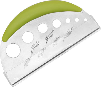 Herb Stripper and Herb Cutter 2 in 1, Herb Stripping Tool Herb Chopper Stainless Steel Herb Leaf Zipper for Kale, Chard, Collard Greens, Rosemary and Thyme
