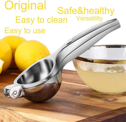 Lemon Squeezer Manual Juicer Citrus Handheld Press: Large Lime Squeezer Bar Tool for Citrus Lemon Lime, Heavy Duty Metal Lemon Clip Kitchen Tools Easy to Clean