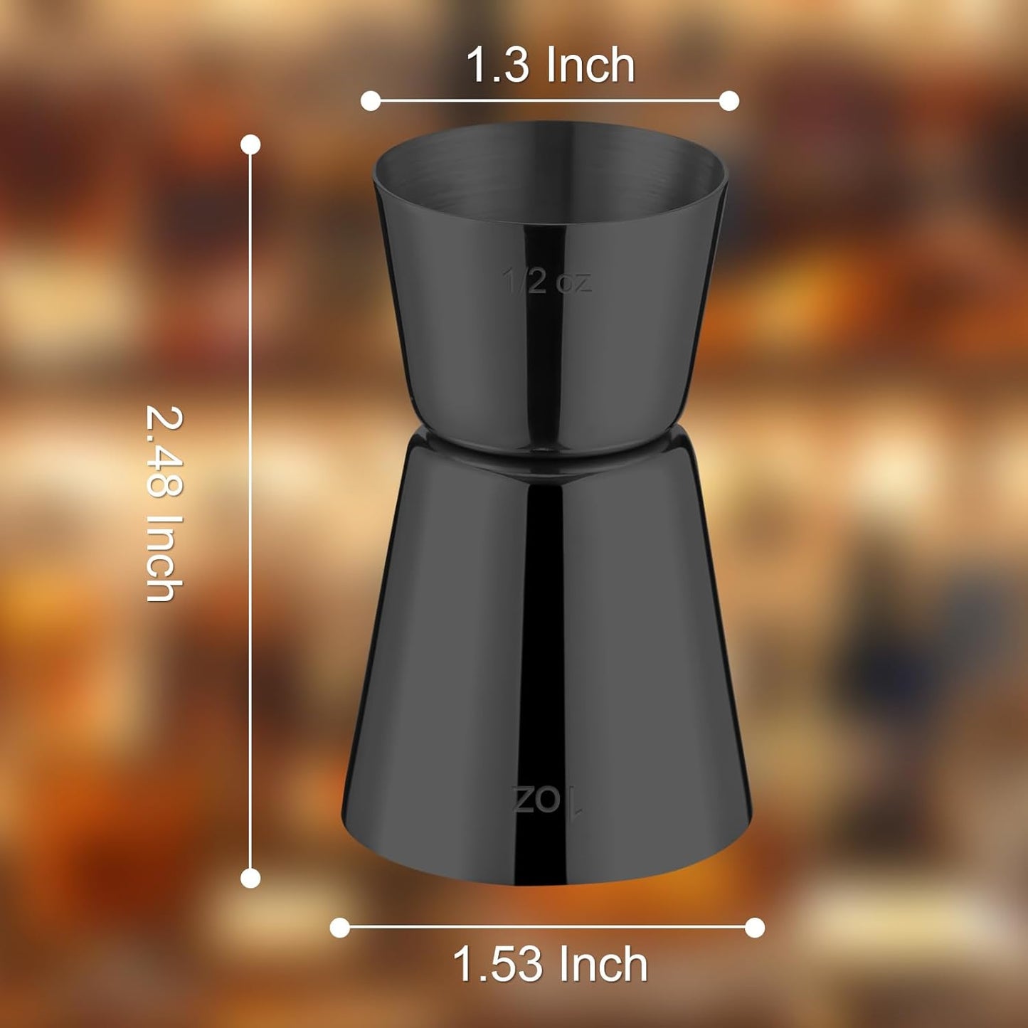 Briout Jigger for Bartending, Double Cocktail Jigger Japanese Premium 304 Stainless Steel Jigger 2 OZ 1 OZ with Measurements Inside