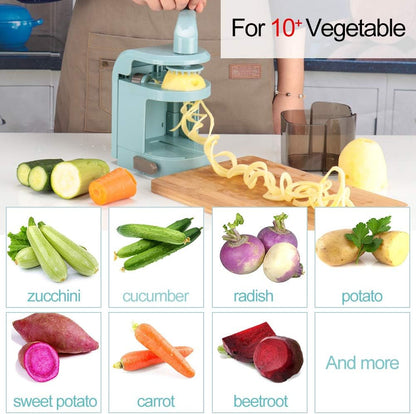Ourokhome Zucchini Noodle Maker Spaghetti Spiralizer - 5 Blades Vegetable Slicer for Veggie Noodles and Curly Chips