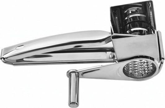Generic Handheld Rotary Cheese Grater, 430 Steel Manual Shredder For Parmesan, Cheddar, Nuts & Root Veggies
