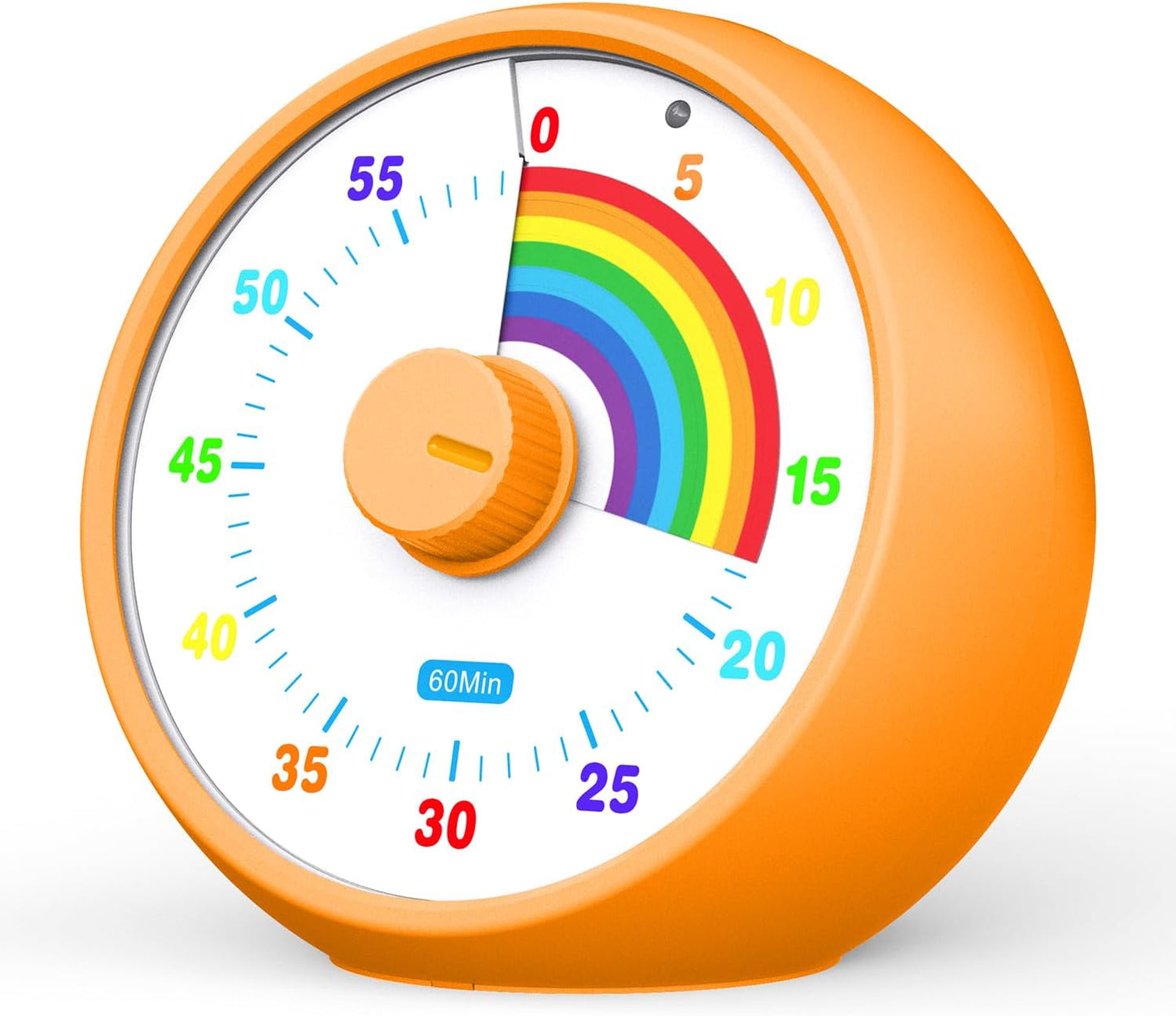 Visual Timer for Kids, 60-Minute Countdown for Classroom Office Kitchen, Desk Timer Kids Time Management Tools with Silent Operation, Pomodoro Timer Rainbow Pattern Purple
