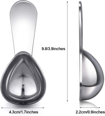 Patelai 3 Pieces Coffee Scoop Tablespoon Measuring Spoons Stainless Steel Coffee Scoops Short Handle Tablespoon for Tea Sugar Kitchen Gifts(15 ml,Silver)