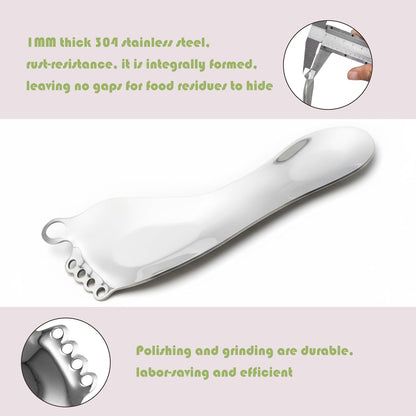 Professional Lemon Citrus Zester with Channel Knife, Stainless Steel Cheese Peeler, Silver