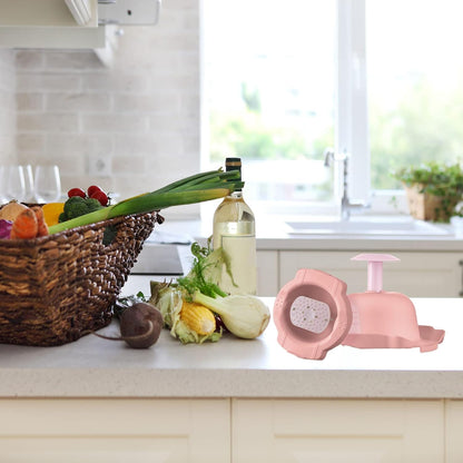 2 Pieces Food Safety Holder Mandoline Slicing Tool, Food Slicer Cutter Finger Guard for Mandoline Slicer Grater Cutting (Pink)