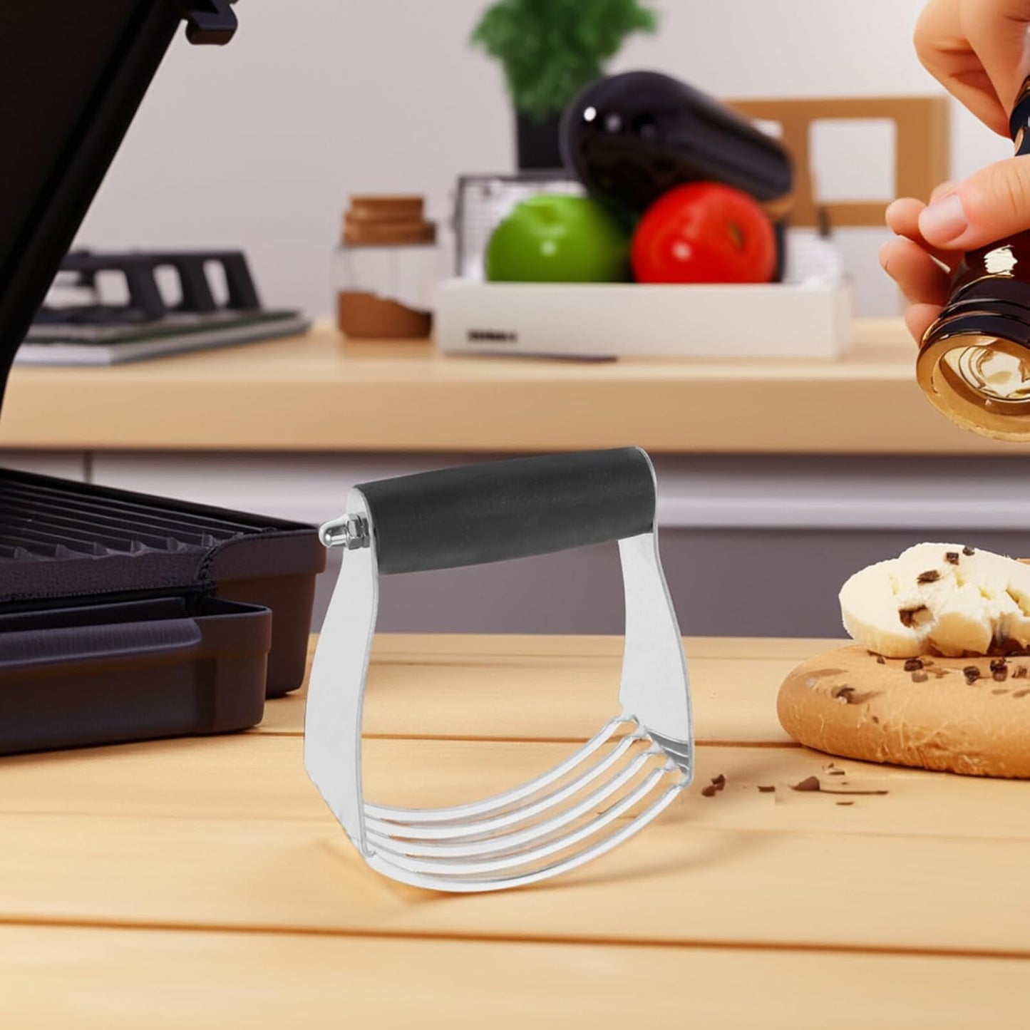 Stainless Steel Dough Blender Heavy Duty Pastry Cutter for Effortless Mixing and Cutting Kitchen Tool for Baking Pastries Pies Cookies User-friendly Design for Home and