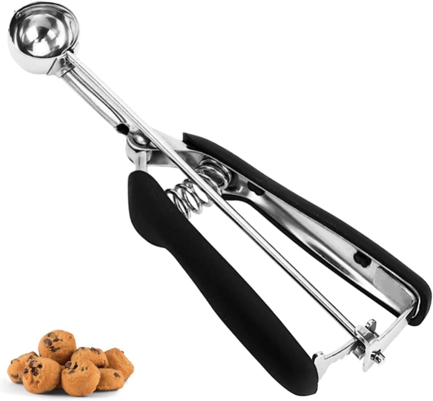 Cookie Scoop, Ice Cream Scoop, 1Tbsp/15 ml/0.5oz Cookie Scoops for Baking, 18/8 Stainless Steel Cookie Scooper for Baking, Ice Cream Scooper with Trigger Release, Cookie Dough Scoop with Non-slip Grip