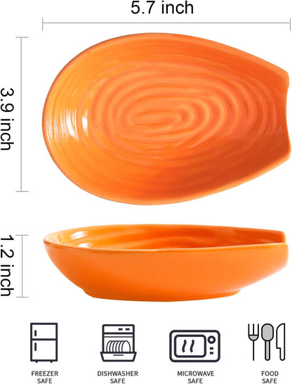 Hasense Spoon Rest for Stove Top - Blue Swirl Pattern Spoon Holder for Stove, Heat-Resistant Spoon Rest for Kitchen Counter, Ceramic Cooking Utensil Rest Ladle Holder for Spatula or Tong, 5.7 Inch