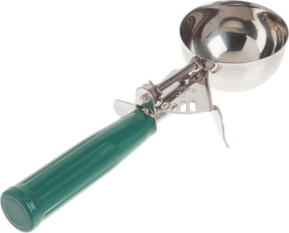 Winco Ice Cream Disher, Size 12, Plastic Hdl, Green