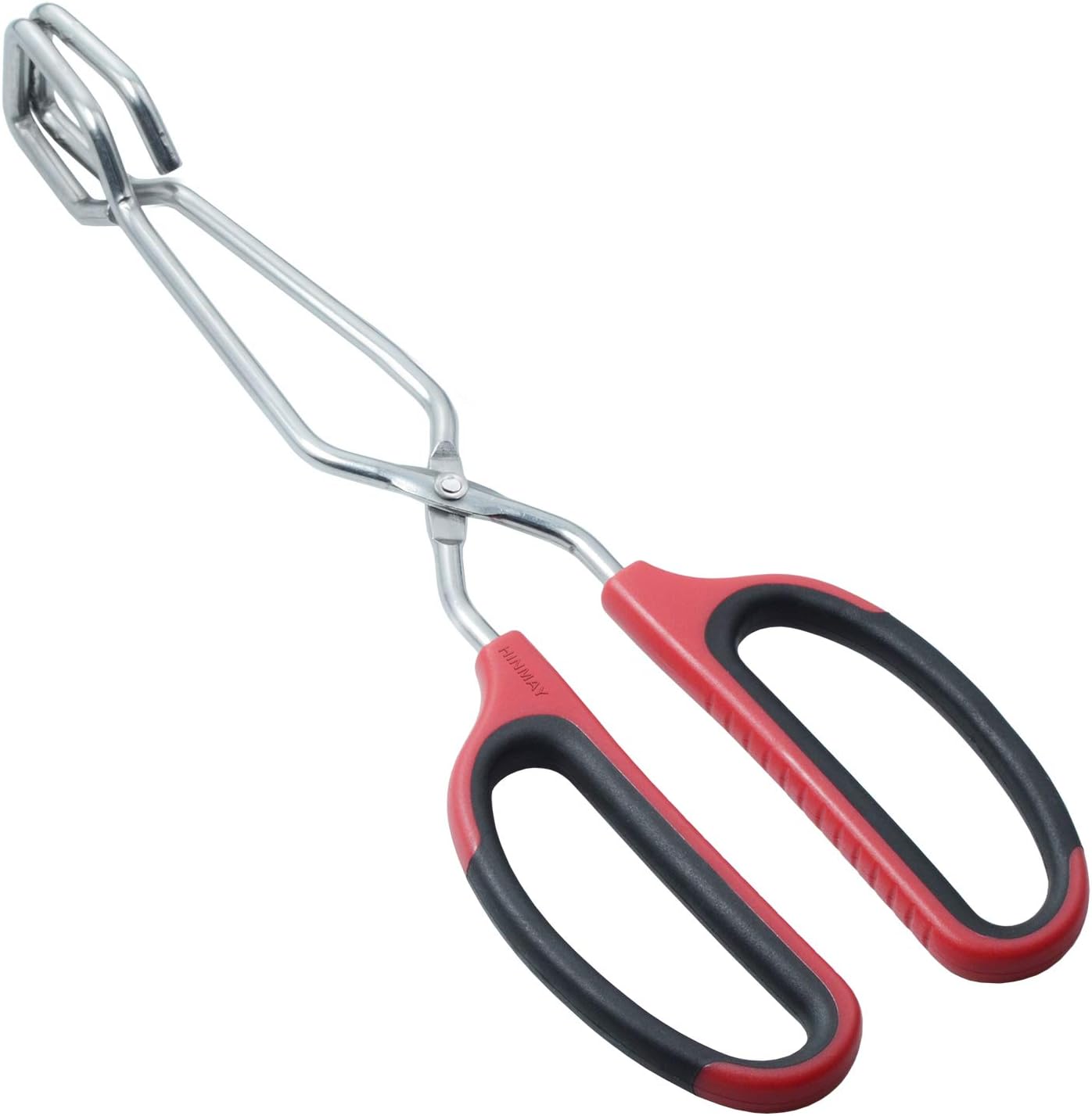HINMAY Stainless Steel Scissor Tongs 10-Inch and 12-Inch Set, Set of 2