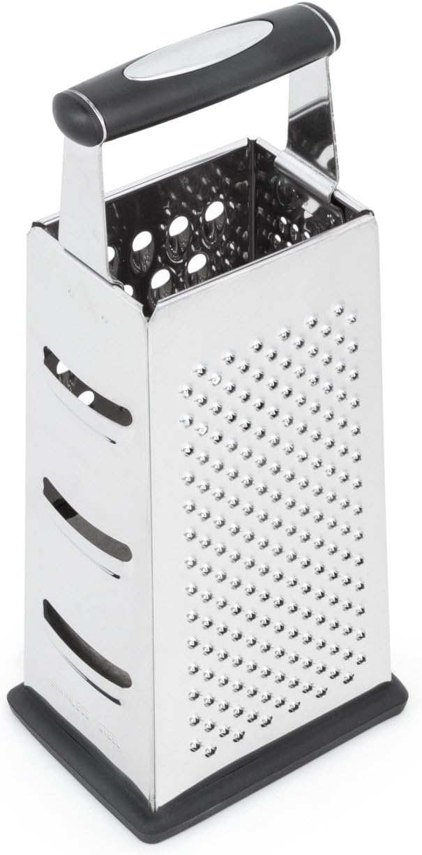 Fox Run 4-Sided Grater, Stainless Steel, 8-Inch