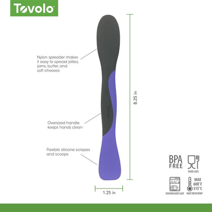 Tovolo Tool for Kitchen Meal Prep to Scoop Spread Slice and Scrape,White/Gray
