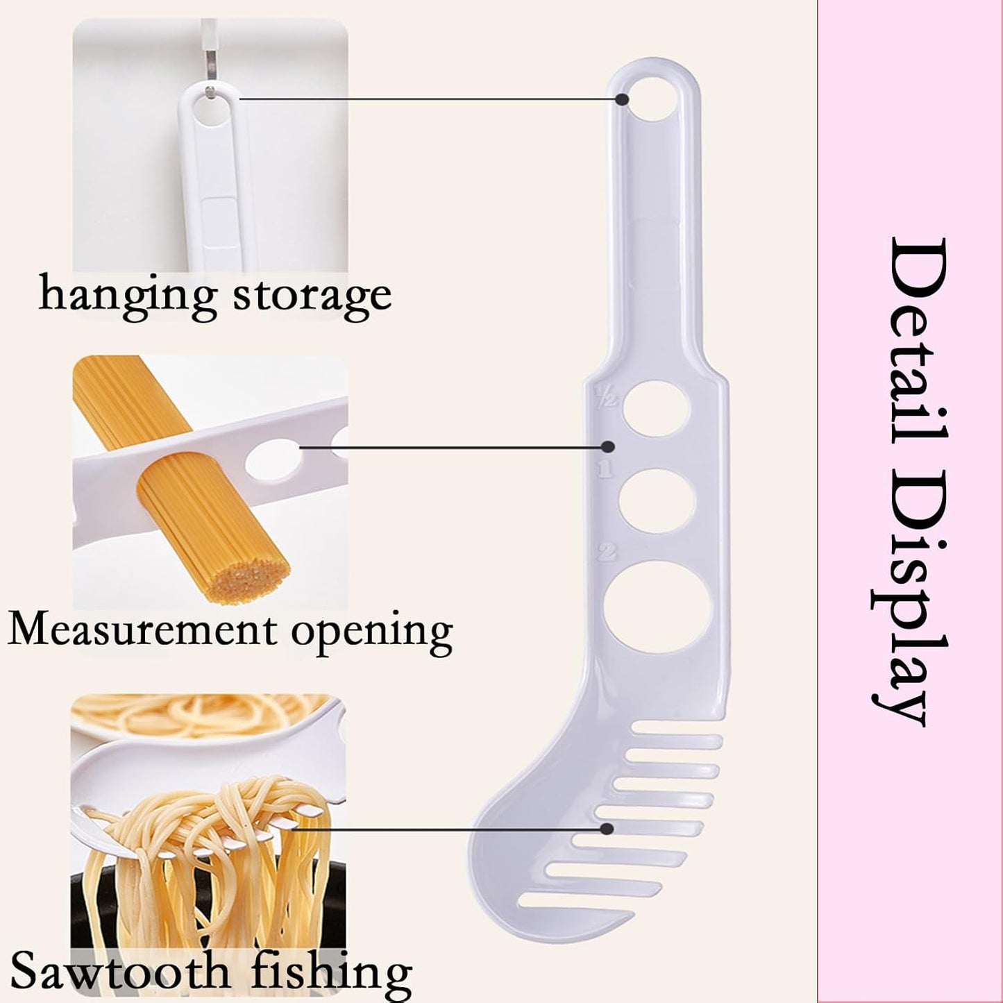 【Spaghetti Measuring Tool & Adjustable Measuring Spoon Combo Set】Kitchen Quantitative Tool for Cooking Baking, Pasta Portion Control with Gram/mL Scale for Restaurants Home Hotel Use