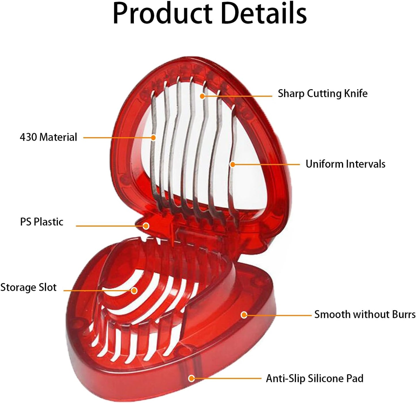 Strawberry Huller Fruit Slicer Set quick Remove Strawberry berry Stem Tool, Also Works for Tomato, Pineapple Corer Stems
