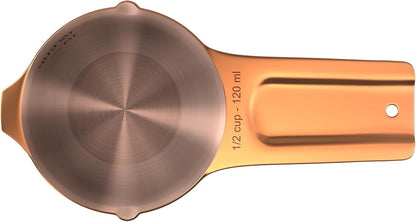 Color Up 2 Cup Measuring Cup, 480ml Stainless Steel Metal, Easy-Pour Spouts, Engraved Markings, Flat Base, Dishwasher Safe, for Dry and Liquid Ingredients