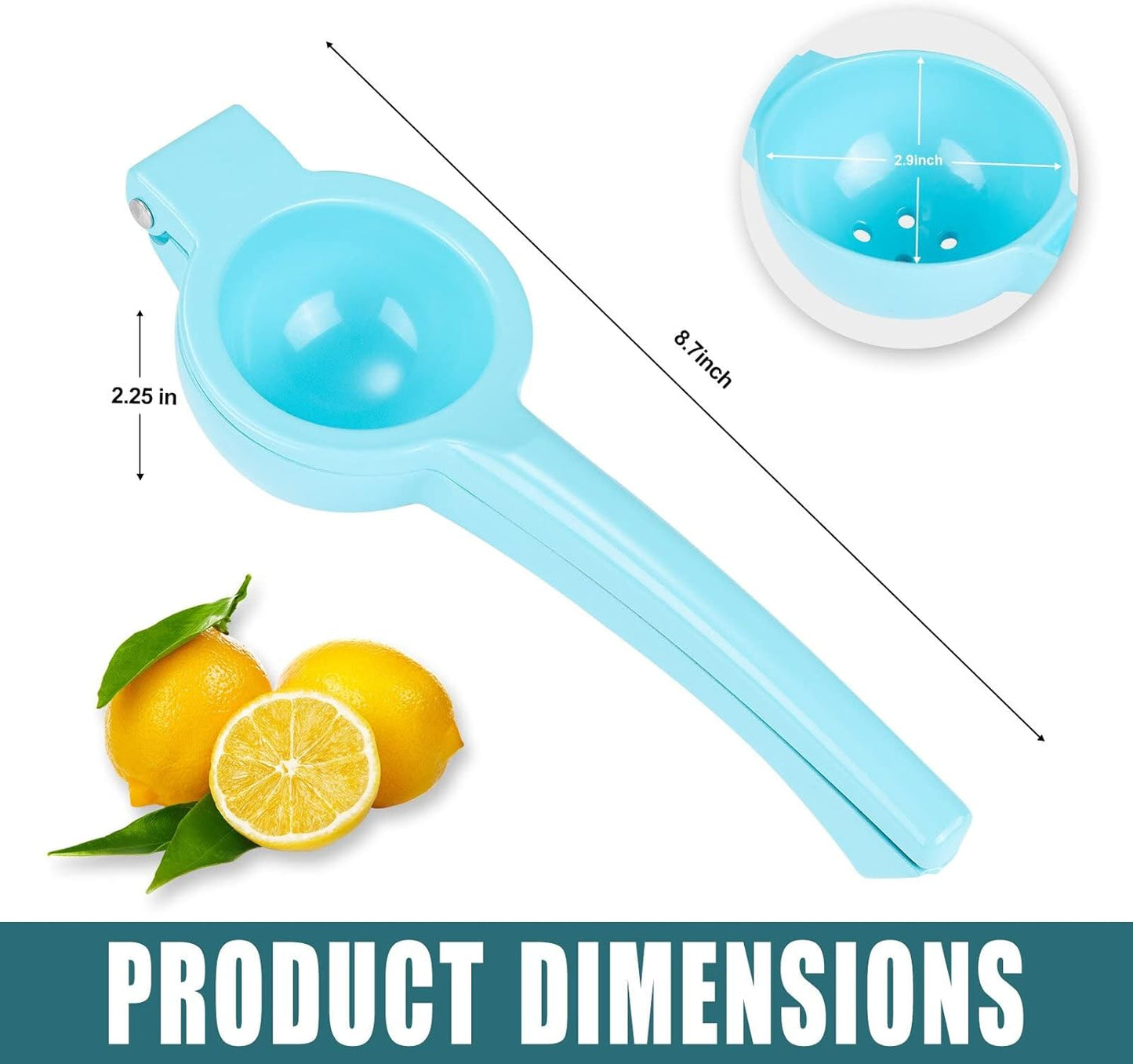 Y-ME Manual Juicer Citrus Lemon Squeezer, Fruit Juicer Lime Press Metal, Professional Hand Juicer Kitchen Tool(Yellow）