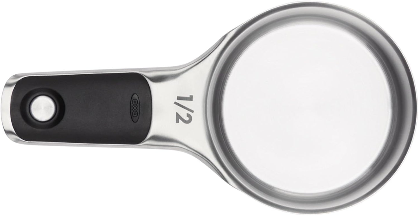 OXO Good Grips 4 Piece Stainless Steel Measuring Spoons with Magnetic Snaps