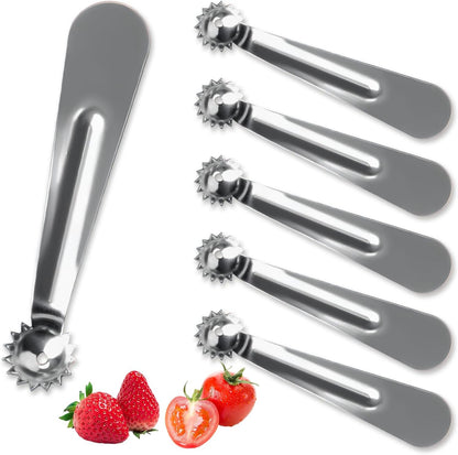 4 PCS Tomato Corer Strawberry Huller Tool,Strawberry Stem Remover,Stainless Steel Fruit Stem Remover for Tomato,Vegetable and Fruit Corers,Perfect for Kitchen