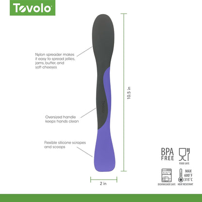 Tovolo Tool for Kitchen Meal Prep to Scoop Spread Slice and Scrape,White/Gray