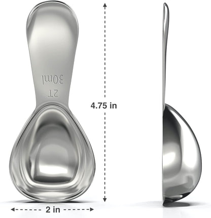 BALCI - Stainless Steel Coffee Scoop (2 Tablespoon Scoop) Exact Measuring Spoon for Coffee, Tea, Sugar, Flour and More! …