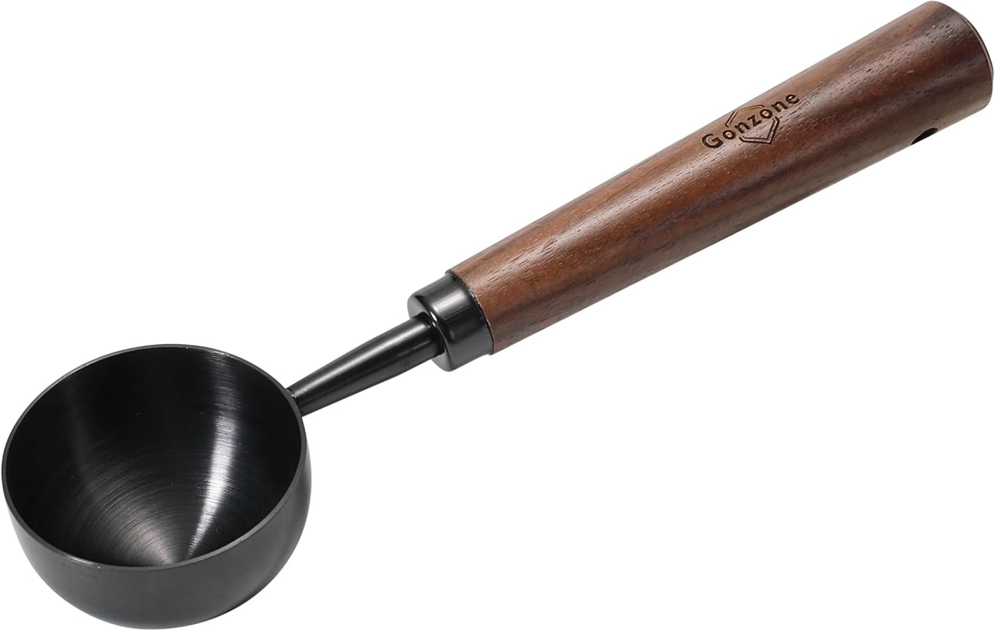 Vintage Coffee Measuring Spoon - 304 Stainless Steel, Coffee Scoop，10g Capacity, Walnut Handle - Perfect for Coffee, Tea, and More (Rose Gold)