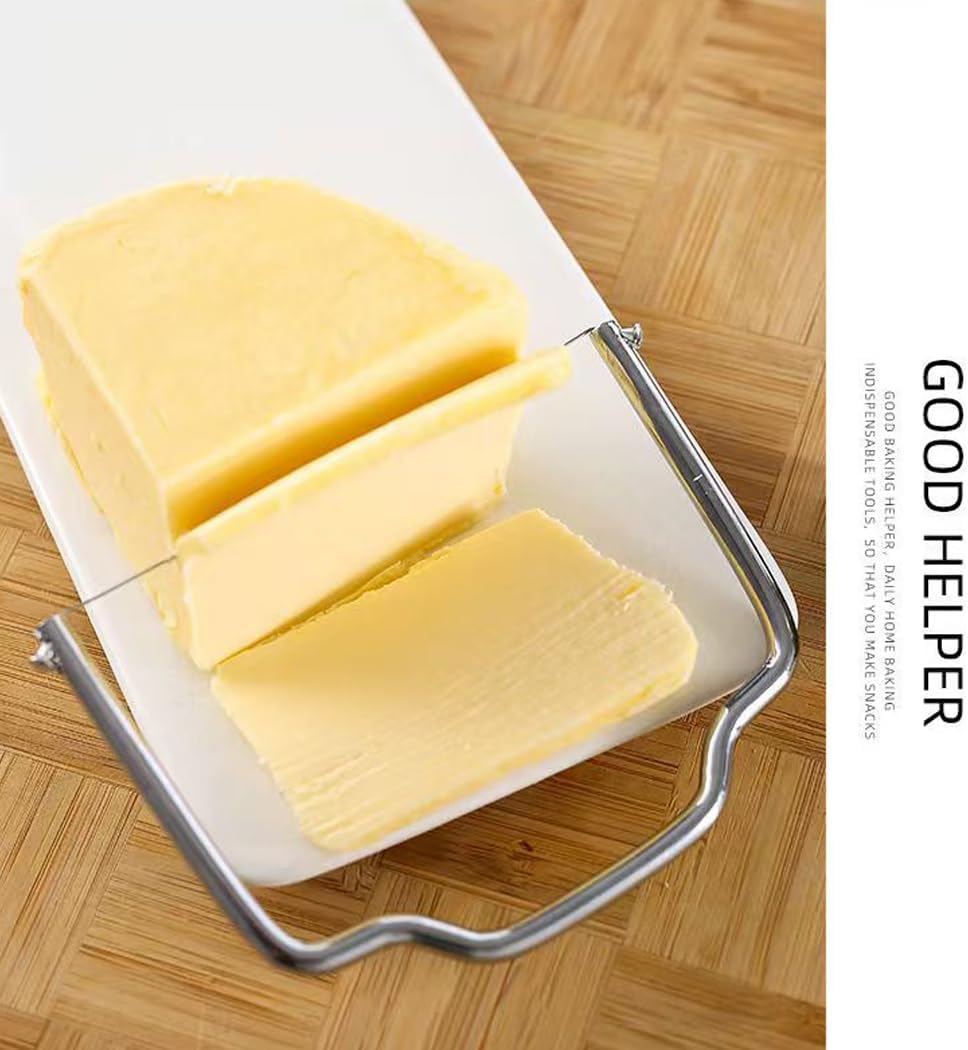 Cheese Slicer - Effective Stainless Steel Butter Slicers - Foie Gras Cutter for Block Cheese Butter Avocado Slicer