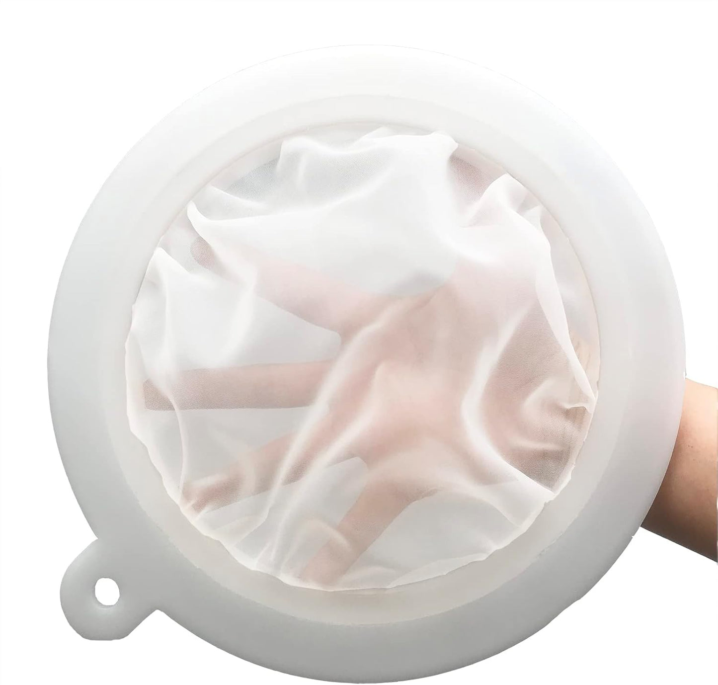 8.4in 80 Mesh Big Nylon Mesh Filter Ultra-Fine Sieve Sediments Strainer PP Frame for Straining Juice,Honey,Tea