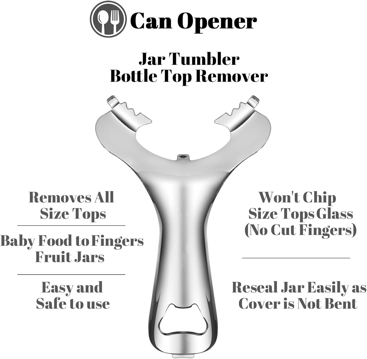 Mason Jar Opener No Lid Dents or Damage Multifunctional Jar Opener Easy Twist Manual Handheld Top Remover Bottle Opener Made For Lifetime