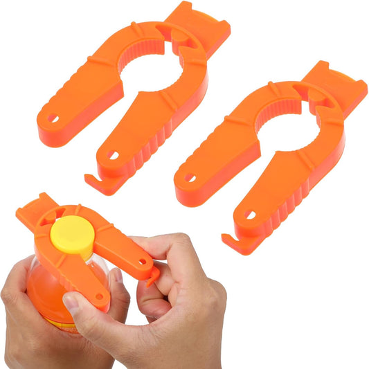 Plastic Bottle Cap Opener,3 Pack Water Bottle Opener,Orange Soda Can Opener,3 in 1 Multi-Purpose Water Bottle Opener for Arthritic Hands,Seniors