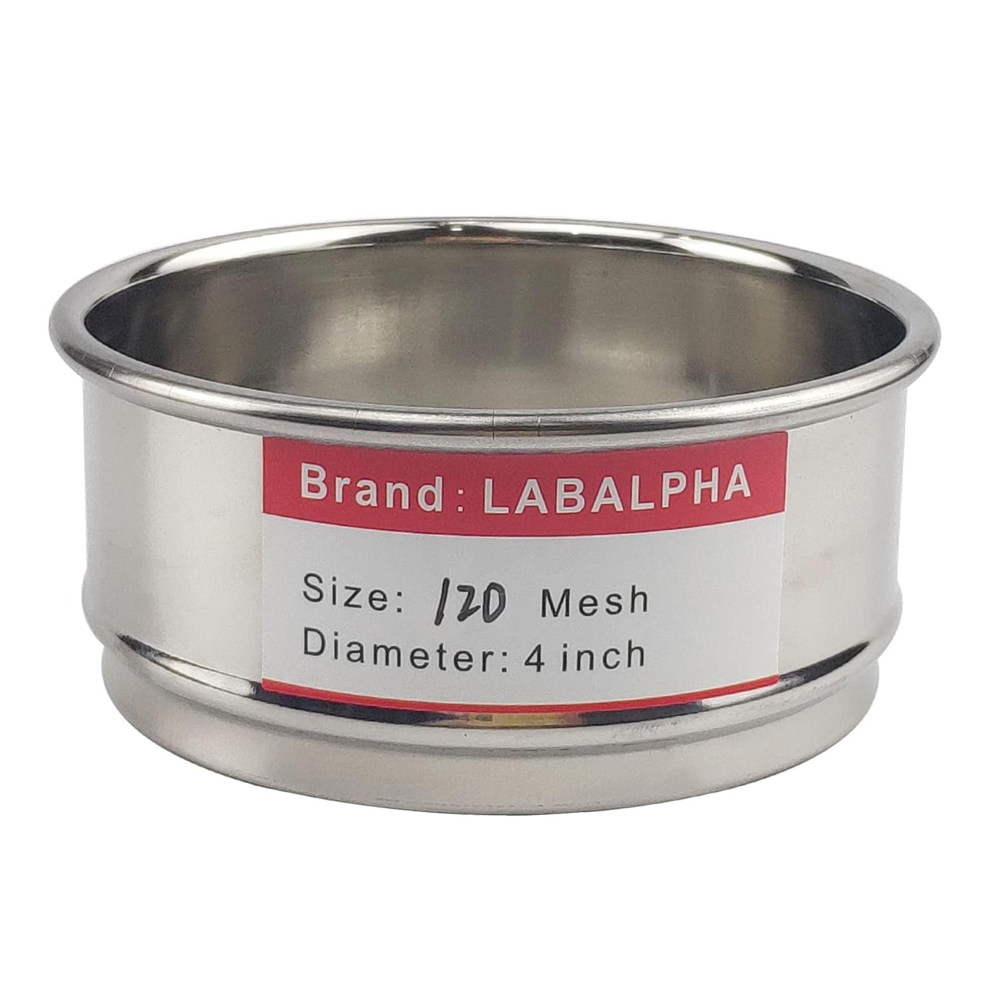 LABALPHA 70 Mesh Lab Sieves, Test Sieve #70 Mesh, 4'' Diameter, 304 Stainless Steel Wire Cloth (0.22mm)