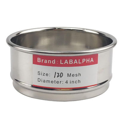 LABALPHA 70 Mesh Lab Sieves, Test Sieve #70 Mesh, 4'' Diameter, 304 Stainless Steel Wire Cloth (0.22mm)