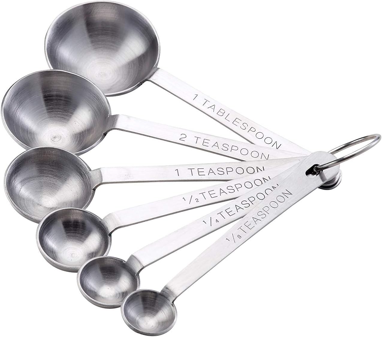 Mrs. Anderson’s Baking Measuring Spoons, 6-Piece Set, Heavyweight 18/8 Stainless Steel