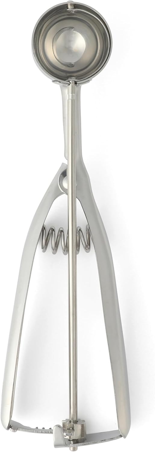Martha Stewart Sprucedale 1.5-Inch Stainless Steel Ice Cream Scooper – Durable Kitchen Scoop with Comfortable Handle for Perfect Portions