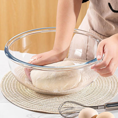 Large Glass Bowl for Sourdough Bread Making 6 QT Glass Mixing Bowl for Sourdough Bread with Lid Clear Breads Proofing Bowl with Covers Ideal for Kitchen Storage