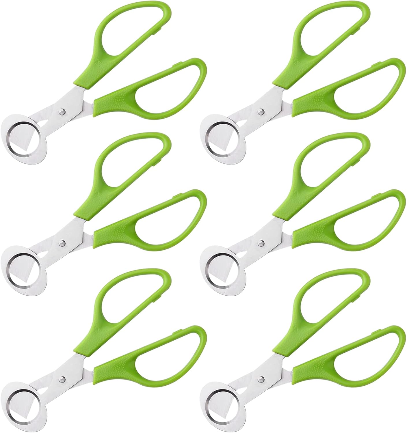 6Pcs Quail Egg Cutter Scissors Kitchen Egg Shears Tool (Green)