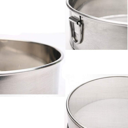 Flour Sifter Round Flour Sieve Strainer with 40 Mesh Premium Rustproof Stainless Steel Fine Mesh for Baking 7.87 inch x 1.97 inch