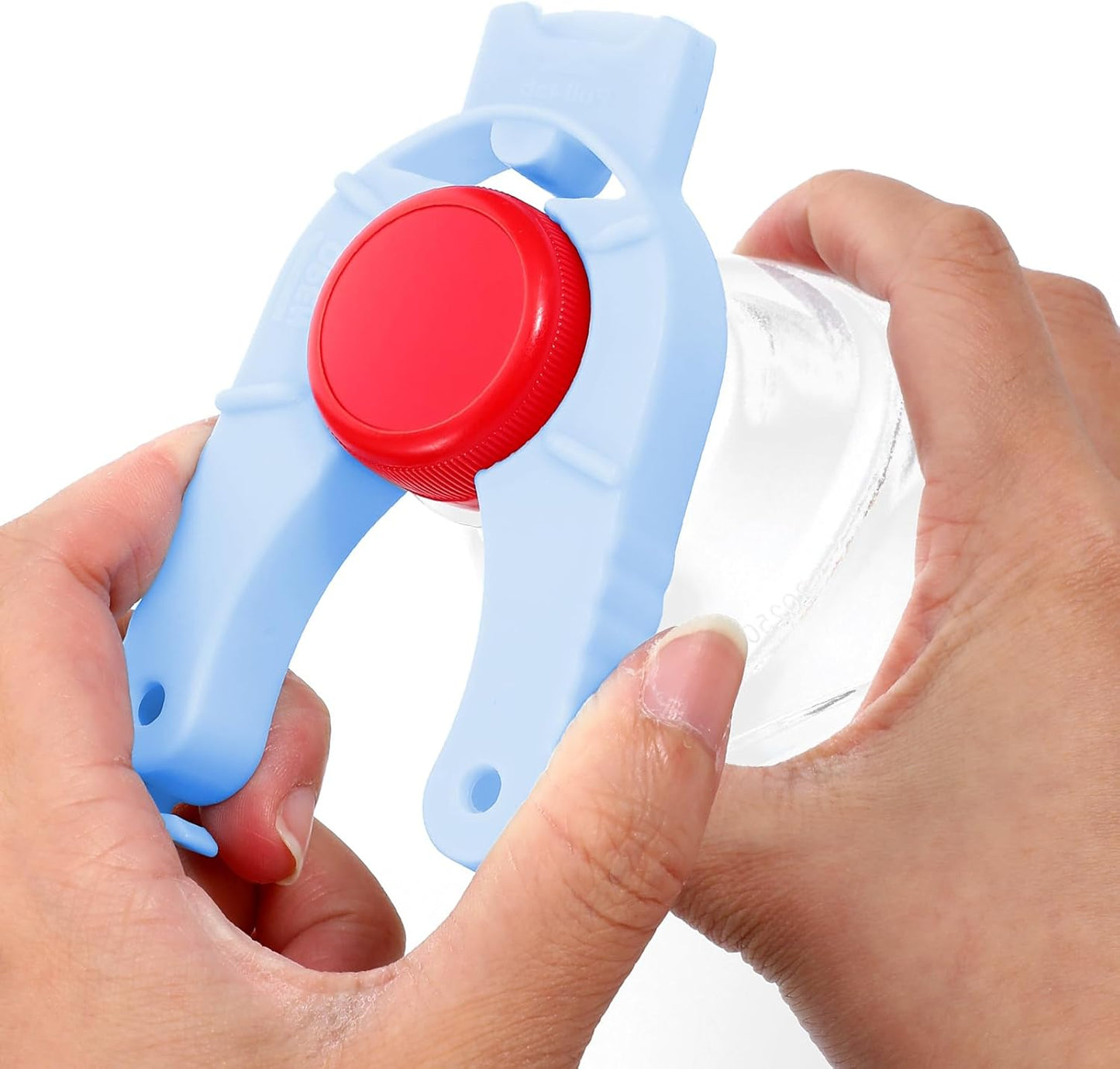 6PCS Water Bottle Opener, 3 in 1 Multi-Purpose Plastic Bottle Cap Opener Ergonomic Soda Can Openers for Seniors Weak Hands Elderly Pull Tab Soup Lid Seal Remover(Blue)