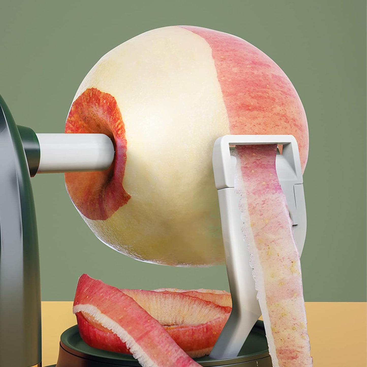 Topyond Apple Peeler Slicer Corer, Multi-Function Fruit Peeler with Stainless Steel Blades, Vegetable Peeler for Apples, Potatoes, Pears, Easy to Use Kitchen Tool