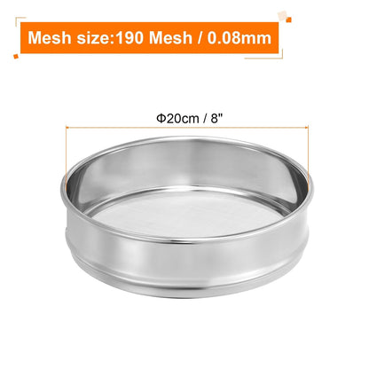 PATIKIL 10 Mesh Lab Sieve, 8" Diameter Test Sieve 304 Stainless Steel Wire Cloth (2mm) for Industrial Laboratory